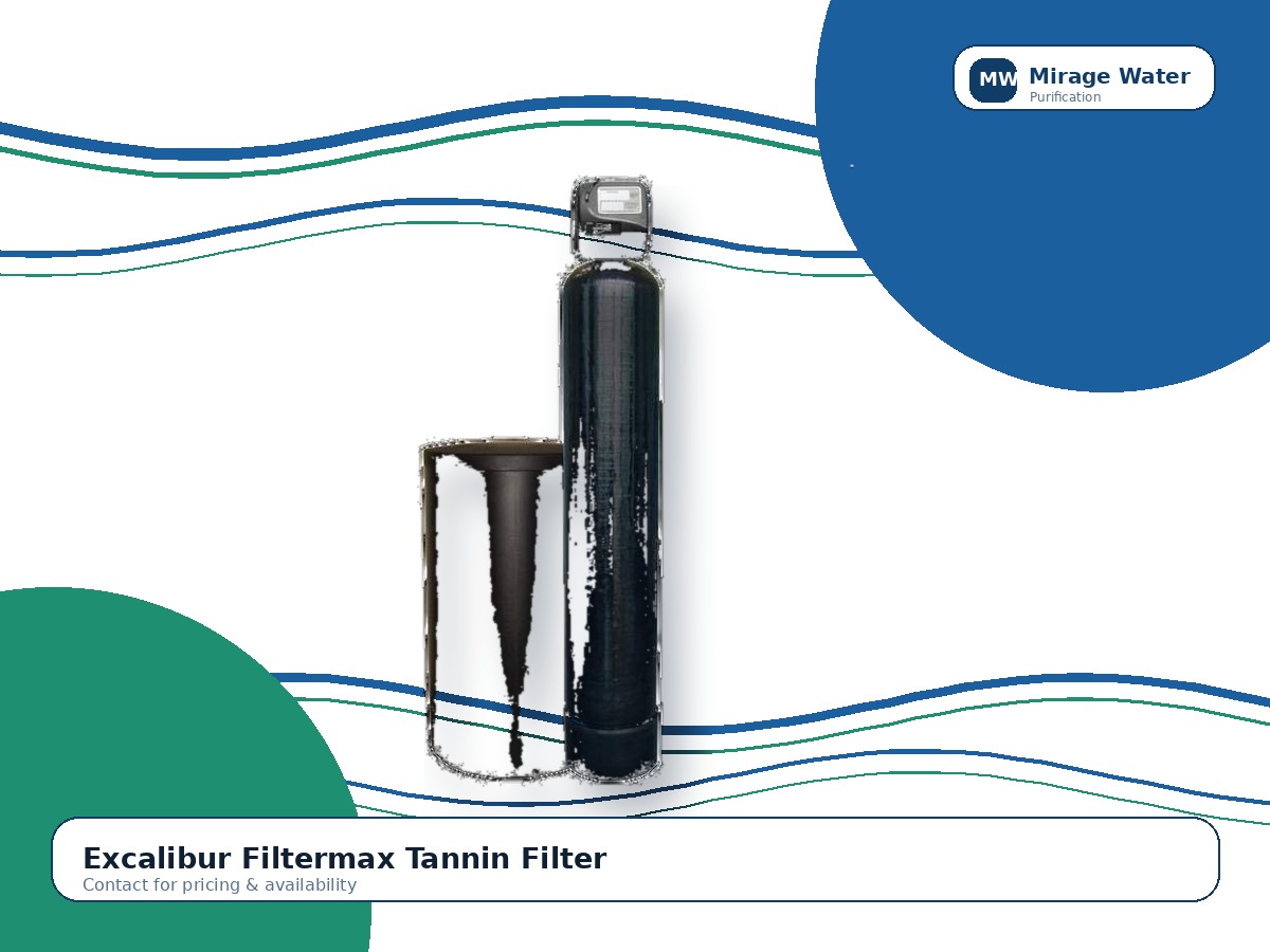 Excalibur Filtermax Tannin Filter equipment photo on a Mirage Water branded white background
